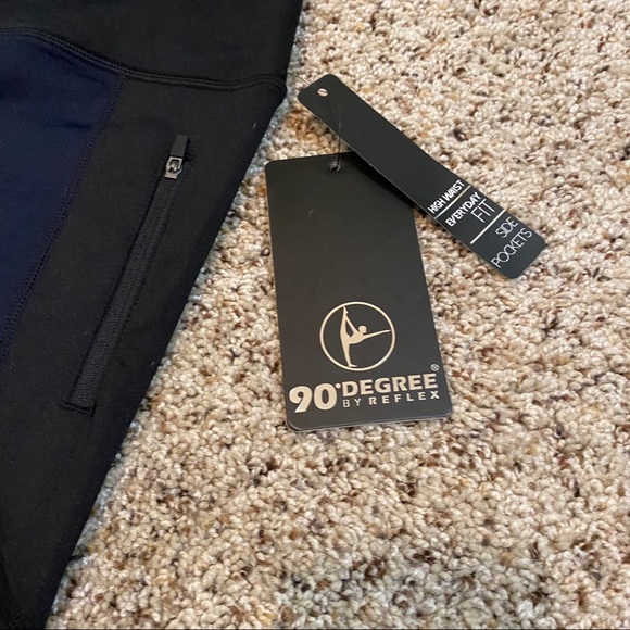 90 Degrees by Reflex High Waist Workout Leggings - Picture 2 of 7